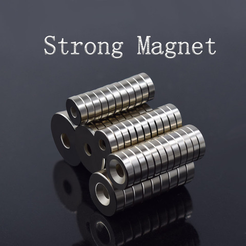 Neodymium Magnet Rare Earth small Strong Round magnet with hole permanent fridge Electromagnet NdFeB nickle magnetic ► Photo 1/6