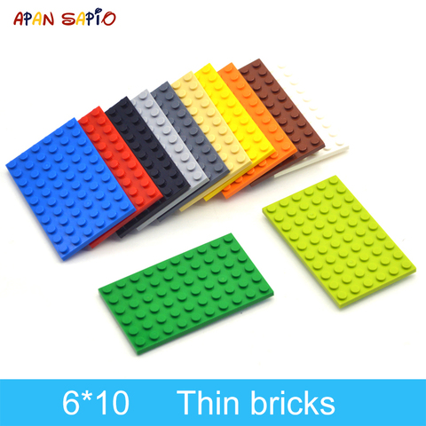 10pcs DIY Building Blocks Thin Figures Bricks 6x10 Dots 12Color Educational Creative Size Compatible With lego Toys for Children ► Photo 1/6