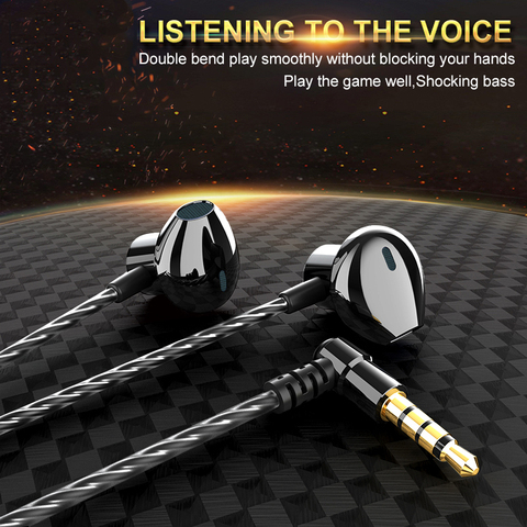 New Metal wired Earphone Corded Headset For Mobile Phone PC Gaming WIred Earphone 3.5mm IN-EAR Headset Comfortable earphone ► Photo 1/6