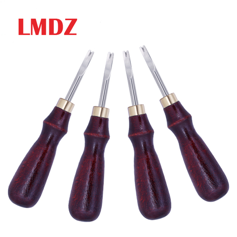 LMDZ 1Pcs Leather Skiving Beveling Cutting Tool DIY Leather Craft Edge Beveler Skiving Beveling Knife with Wood Handle 0.8-1.5mm ► Photo 1/6