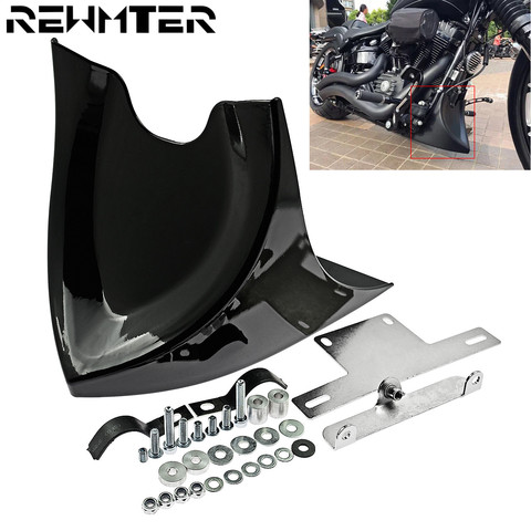 Black Chin Lower Front Spoiler Air Dam Fairing Cover For Harley Sportster 48 883 1200 2004-2022 Touring Softail Dyna Fatboy ► Photo 1/6