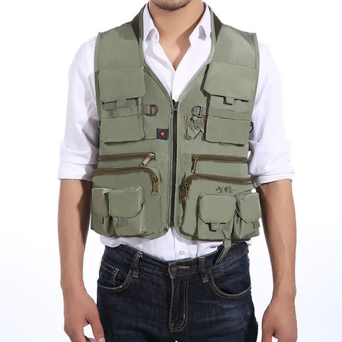 Fishing Tackle Jacket Outdoor fly Fishing Vest Jackets Breathable Men Women Photographer Jacket pesca Black Khaki ► Photo 1/5