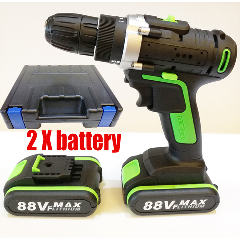 Torque Cordless Impact Drill Electric Screwdriver Mini Wireless Power Driver DC+2 Li-ion Battery 2-Speed ► Photo 1/6