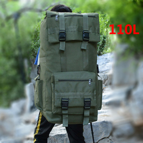 110L Men Hiking Bag Camping Backpack Large Army Outdoor Climbing Travel Rucksack Tactical Bags Luggage Camping Bag Sports XA860A ► Photo 1/6