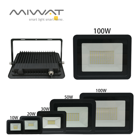 2022 New Ultra-thin 10W 20W 30W 50W 100W Led Flood Light Cool/Warm White Floodlights IP68 Outdoor Lighting For Street Square ► Photo 1/6