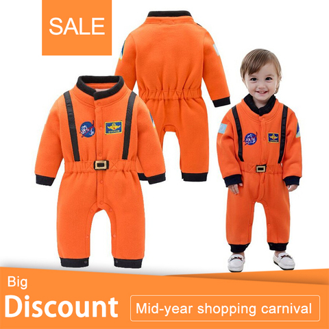 New born Baby Boys Warm Romper Astronaut Costumes Cosplay Infant Halloween Clothes for Toddler baby Boys Kids Space Suit Jumpsuit Infantil Fantasia 9-24 Months ► Photo 1/1