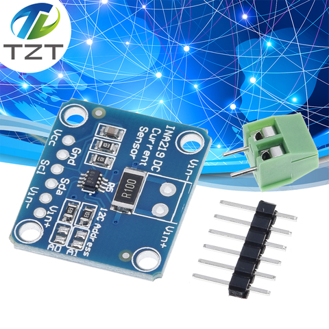 SOT23 INA219 Bi-directional DC Current Power Supply Sensor Breakout Module DIY 3V-5V IIC I2C Power Monitoring Sensor Module ► Photo 1/6