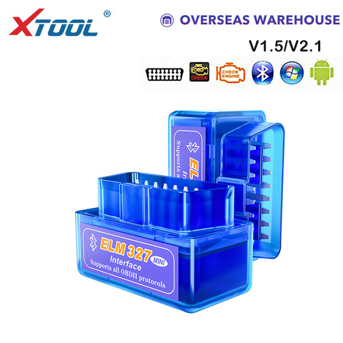 Obd V2.1 Mini Elm327 Obd2 Bluetooth Auto Scanner Obdii 2 Car Elm 327 Tester  Diagnostic Tool For Android Windows Symbian In Stock