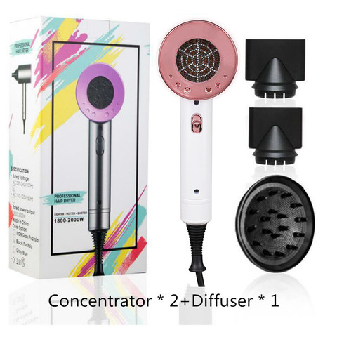 Hair Dryer Professional Hair dryer Strong Wind Salon Dryer Hot &Cold Wind Negative Ionic Hammer Dry White Hair dryer Blow dryer ► Photo 1/6