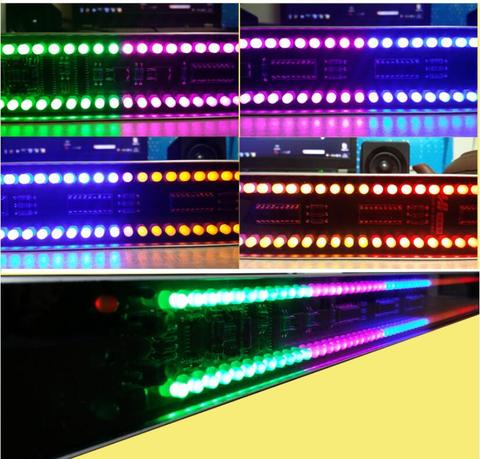GHXAMP 120 LED Level Indicator Stereo Sound Control Audio Music Spectrum electronic VU Meter LED music rhythm volume 5V Case ► Photo 1/6