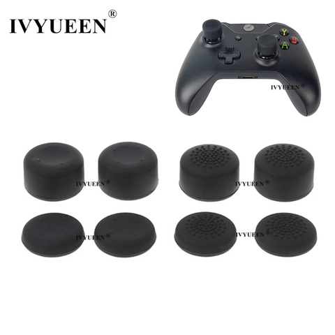 IVYUEEN 8 Pcs Black Analog Stick Joystick Cover for XBox One Series X S Elite Controller Gamepad Analogue Thumbsticks Caps Grips ► Photo 1/6