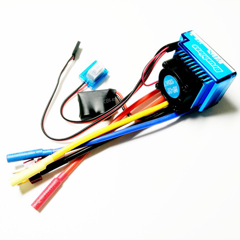 Waterproof 45A 60A 80A 120A Brushless ESC Electric Speed Controller Dust-proof for 1/8 1/10 1/12 RC Car Crawler RC Boat Part ► Photo 1/2