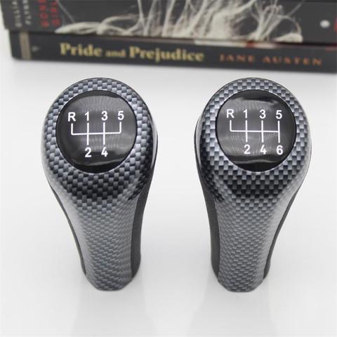 For BMW 1 3 5 6 Series E30 E32 E34 E36 E38 E39 E46 E53 E60 E63 E83 E84 E90 E91 Car 5 6 Speed Leather Gear Stick Shift Knob ► Photo 1/4