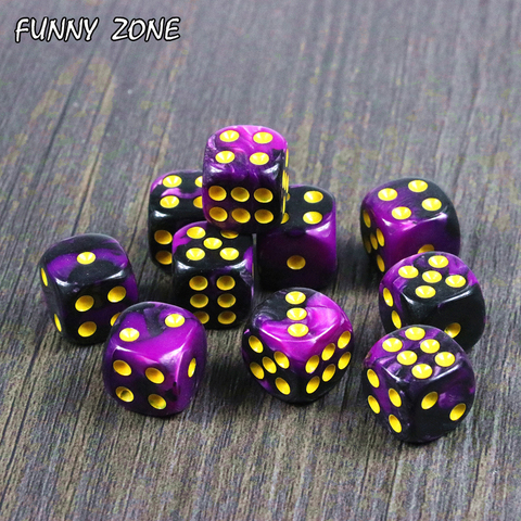 New Arrival!10pcs/set of 12mm D6 Gambling Dice with Gold Standard Dot As  Tower Game Accessories for Gambling,Tablelop ► Photo 1/6