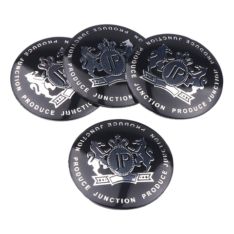 4pcs/  Newest 56mm 65mm JP Junction produce logo car emblem Wheel Center Hub sticker Auto badge Decals accessories black ► Photo 1/6