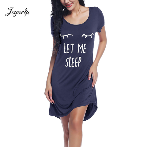 Summer Night Dress Women Nightgown Sexy Sleepwear Soft Sleep Dress Bamboo Nightwear Short Sleeve Night Shirt Cute Sexy Nighties ► Photo 1/6