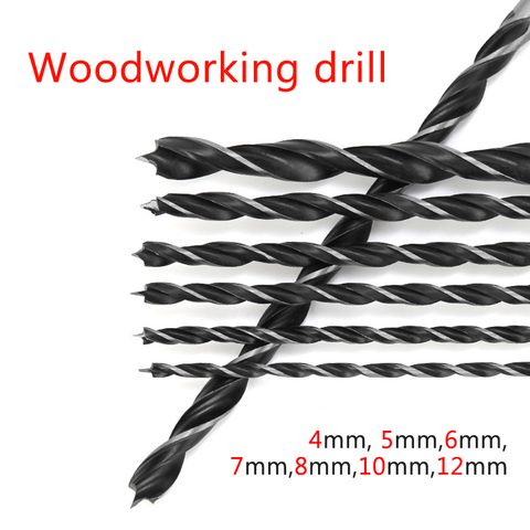 7pcs Extra Long Twist ferramentas furade Brad Point Wood Drill Bit Set 12