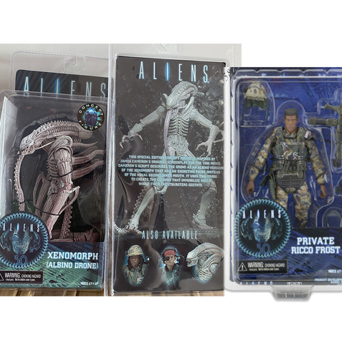 Alien Figure Xenomorph Albino Drone Private Ricco Frost Aliens Predator Action Figure Model Toy Gift ► Photo 1/6