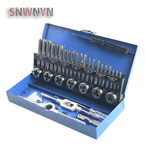 32PCS/SET Metric Taps And Dies Set Thread Cutting Tool Adjustable Taps Dies Wrench Car Repair Hand Tool ► Photo 1/6