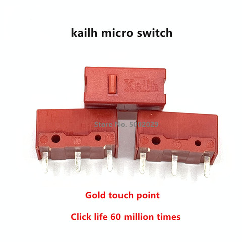 5Pcs Kailh GM Button Switch Gold touch point 60 million click mouse Micro Switch button suitable for gaming Mouse RAZER Logitech ► Photo 1/5