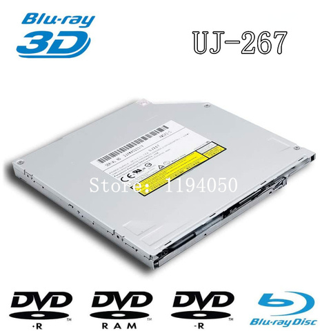 New Super Slim 6X BD-R BD-RE 100GB Blu-ray Burner, for Panasonic UJ267 UJ-267, 8X DVD+-R Writer CD-RW Laptop Internal 9.5mm SATA ► Photo 1/5