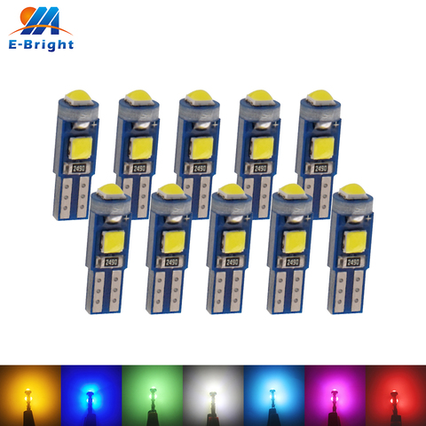 10pcs T5 W3W PCB 3030 3 Led Dashboard Bulbs Car Warming Instrument Lights Indicator 12V DC White Ice Blue Red Green Amber Pink ► Photo 1/6