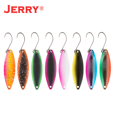 Jerry Leo narrow micro trout spoon lure kit set brass rustless fishing artificial bait baubles ► Photo 1/2