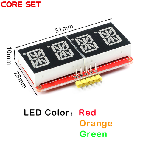 HT16K33 0.54 Inch 0.54‘’ 4 Bit Meter Digital Tube Module LED Display IIC I2C Control Meter 3.3V 5V for Arduino Red/Green/Orange ► Photo 1/6