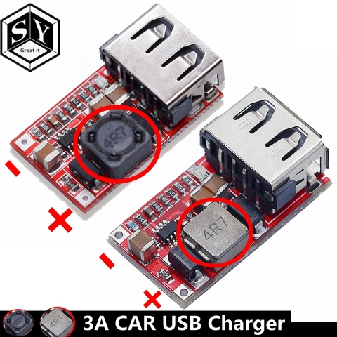 1PCS Great IT Fine 6-24V 12V/24V to 5V 3A CAR USB Charger Module DC Buck step down Converter 12v 5v power supply module ► Photo 1/6