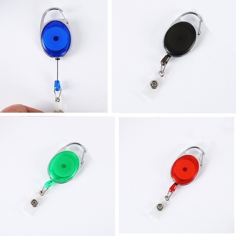 Plastic Retractable Badge Reels Keychain Lanyard for Pass Card Holder for Staff Exhibition office Supplies ► Photo 1/6