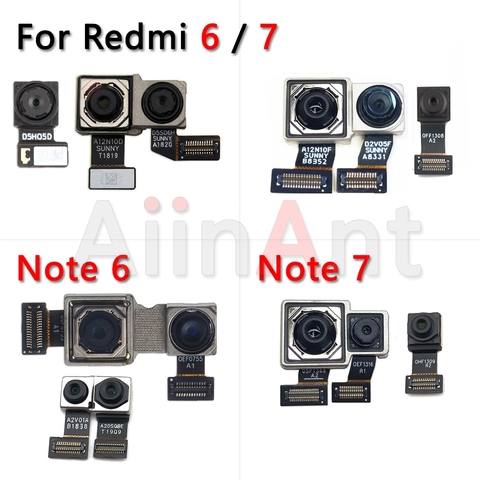 Original Small Front Camera Flex For Xiaomi Redmi Note 6 6A 7 7A Pro Plus Main Big Back Rear Camera Flex Cable ► Photo 1/6