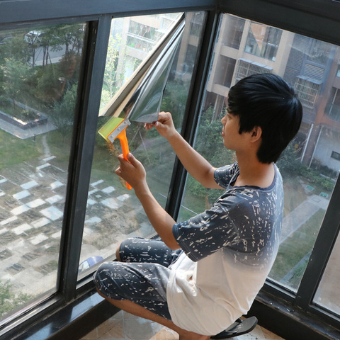 1Mx30-60CM Window Glass privacy Film One Way Silver Mirror Insulation Stickers Solar Reflective Layer Tint Office Building Decor ► Photo 1/6
