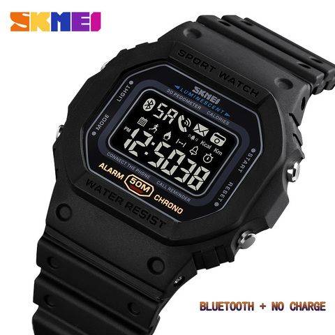 SKMEI Smart Electronics Mens Watches Call Message Remind Calorie Fitness Tracker Bluetooth Men Smartwatch reloj inteligente 1743 ► Photo 1/6