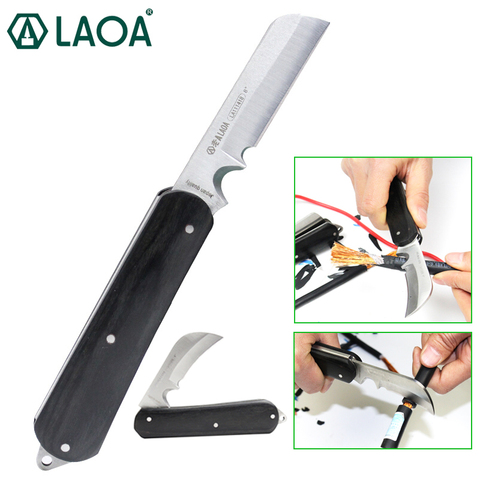 LAOA  Wire stripping knife Folding Electric Knife Multi-function Cable shears Electrical stripper tool ► Photo 1/6