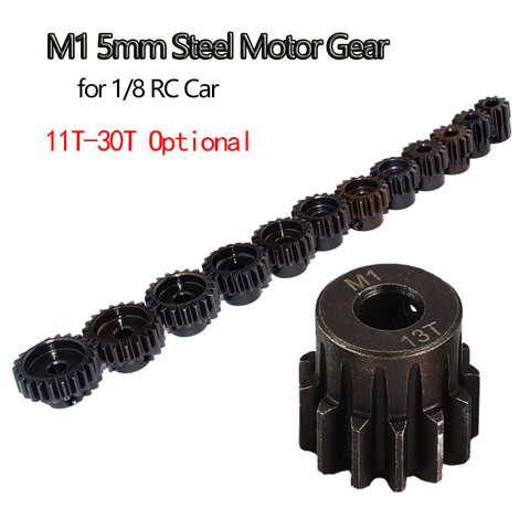 2Pcs M1 5mm 11t 12t 13t 14t 15t 16t 17t 18t 19t 20t 21t 22t 23t 24t 25t 26t 27t 28t 29t 30t Pinion Motor Gear for 1/8 RC Car ► Photo 1/5