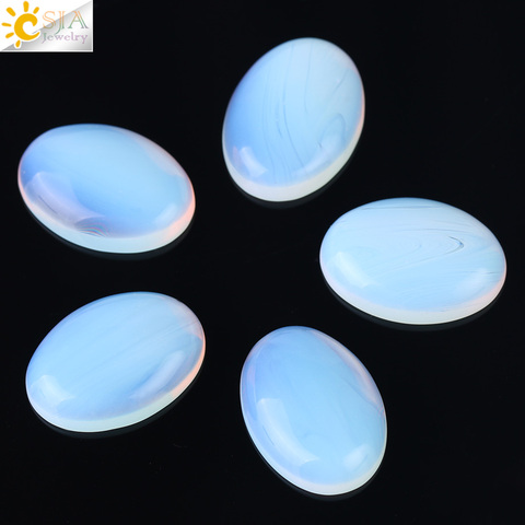 CSJA No Hole Opal Beads Dome Oval Flat Back 13x18mm 30x40mm Loose Gem Stone Jewelry Findings Fit DIY Handmade Ring Fittings F523 ► Photo 1/6