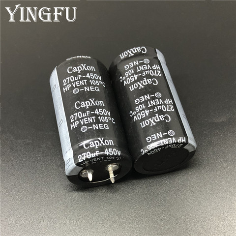 2Pcs 270uF 450V CAPXON 25x45mm Original 450V270uF Snap-in PSU Capacitor ► Photo 1/2