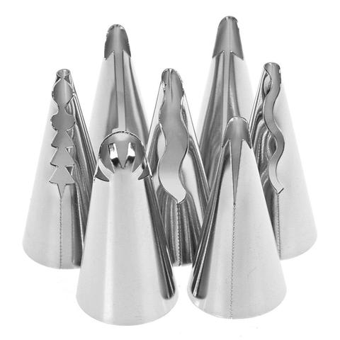 7pcs/set Wedding Russian Nozzles Pastry Puff Skirt Icing Piping Nozzles Pastry Decorating Tips Cake Cupcake Decorator Tool ► Photo 1/6