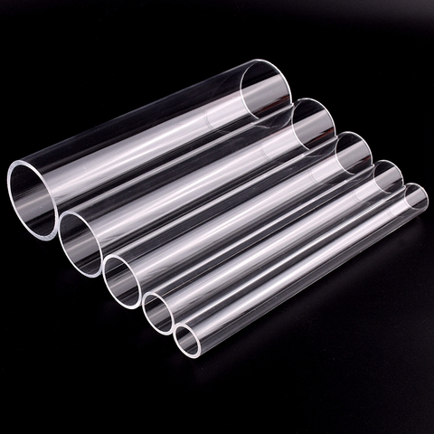 3pcs 50cm Length 16-50mm Acrylic Pipe Transparent Plexiglass Tube Fish Tank Aquarium Supplies Garden Hydroponics Water Pipe DIY ► Photo 1/1