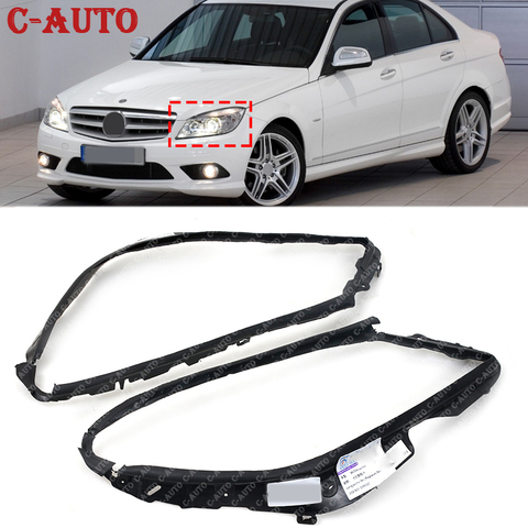 For Mercedes-Benz W204 C200 C250 C300 C350 C230 C280 07-11 Car Headlight Trims Sealing Cover  2048260991 2048261091 Car-styling ► Photo 1/6