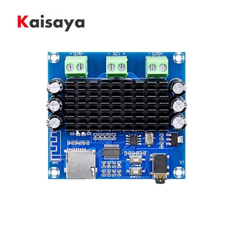 TDA7297 Bluetooth 5.0 digital Power amplifier board 15W *2 Wireless Stereo Audio AMP Module Support TF Card AUX C5-017 ► Photo 1/6