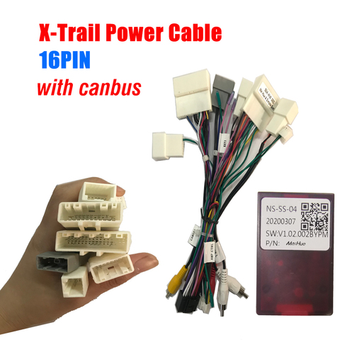 Car Stereo Radio Wire Power Harness Adapter with Canbus Decoder for Qashqai X-Trail Car Radio Multimedia Video Player Android ► Photo 1/6