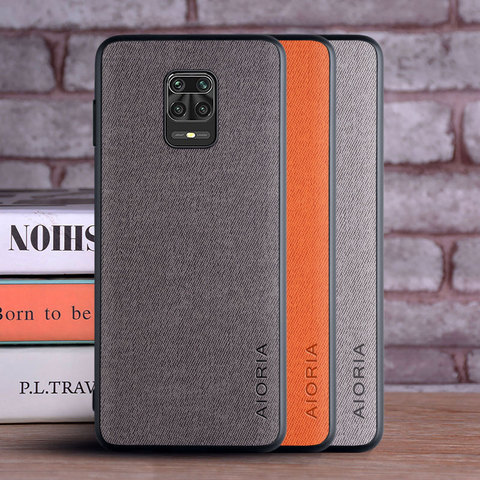 Case for xiaomi redmi note 9 pro 9s coque Luxury textile Leather skin soft hard phone cover for redmi note 9 pro case funda capa ► Photo 1/6