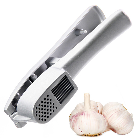 Garlic Press & Slicer 2 in 1 - Aluminium Garlic & Ginger Mincer and Slicer - with Slicing and Grinding - Kitchen Cooking Tools ► Photo 1/6