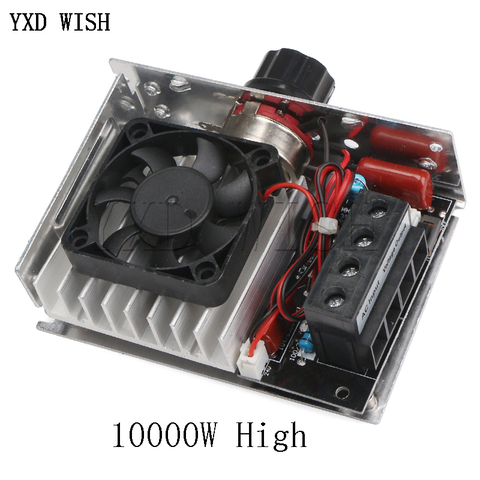 10000W AC110V 220V 75A SCR Voltage Regulator Speed Controller Dimmer Thermostat Cooling Fan AC 110-220V ► Photo 1/1