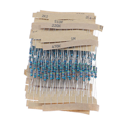 300Pcs/lot 10 -1M Ohm 1/4w Resistance 1% Metal Film Resistor Resistance Assortment Kit Set 30 Kinds Each 10pcs ► Photo 1/6