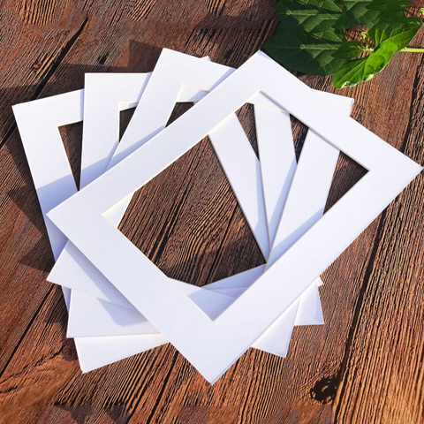 15Pcs White Photo Mats Rectangle Paper Mounts For 6/7/8/10/16 inch A4 A3 Picture Frames Photo Decor Photo Mat Paper Photo Frame ► Photo 1/6