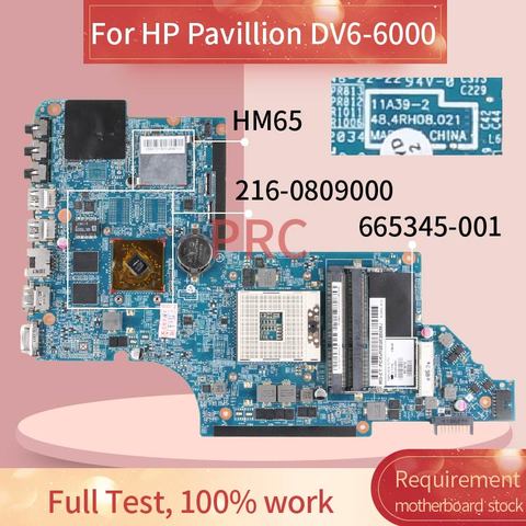 665345-001 665345-501 For HP DV6 DV6T-6B DV6-6000 HM65 HD7470M Notebook Mainboard 11A39-2 48.4RH08.021 Laptop Motherboard ► Photo 1/6