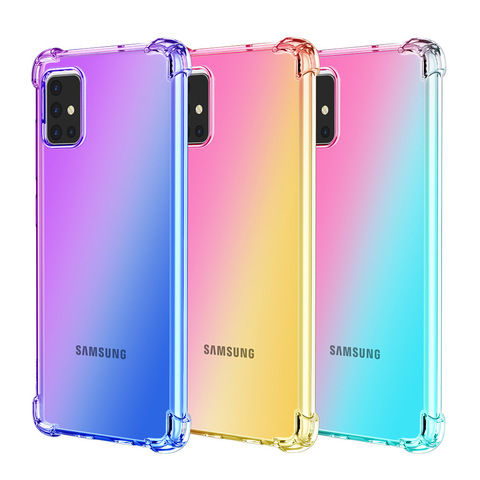 Shockproof Silicone Phone Case For Samsung Galaxy A02S F41 A12 A32 A42 A52 A72 5G A01 Core A11 A21 A31 A41 A51 A71 A21S Cover ► Photo 1/6