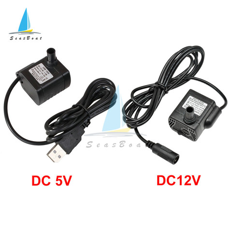 DC 5V 12V 3W 200L/H Ultra-quiet Mini Brushless Submersible Water Pump for Aquarium Fountain Air Fish Pond Tank ► Photo 1/6